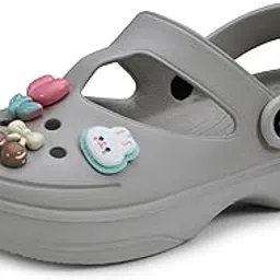 doctor extra soft Women's Classic Charms Clogs/Sandals with Adjustable Back Strap for Adult | Comfortable & Light Weight | Stylish & Anti-Skid |Waterproof & Everyday Use Mules for Girls/Ladies D-511 image 1