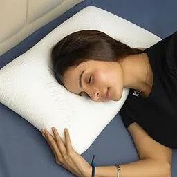 DREAMFIT Orthopedic Memory Foam Small Size, Neck & Back Support Bed Pillow for Sleeping with Removable Cover (Black, 20X13X3 in)-image-13