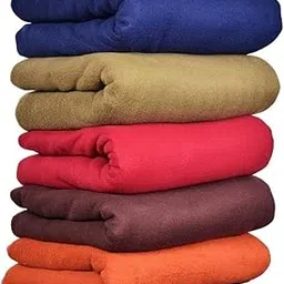 MAHIKA International Plain Single Bed Fleece Blankets Warm Soft & Comfortable for Winter/AC Room/Donation/Hotel/PG/Travelling/Multipurpose Blankets (Pack of 5 Multicolor)-picture-23