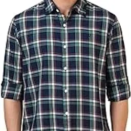 allen solly Men Cotton Checkered Regular Fit Shirt-picture-51