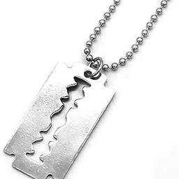 Malas Collections Men Jewellery Blade Symbol Locket With Dot Chain For Men-image-11