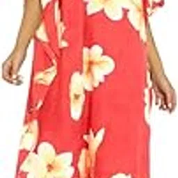Women's Tropical Allover Floral Print Kaftan One Size-image-50