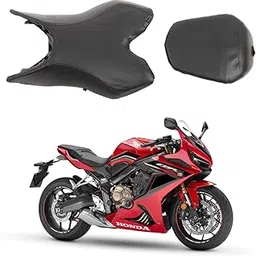 KONAYA CBR 650 R Seat Cover Protect from Rust and Dust, PU Leather Waterproof Durable CBR 650 R Bike Seat Cover Frant Or Rear (Black)-picture-23