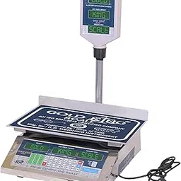 GOLD KING SCALE Stainless Steel Price Computing Weighing Scale - 10/30kg Load Capacity, 1/5g Accuracy - Ideal for Shops, Factories, Kirana Shops, Sweet Shops-image-3