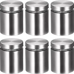 uxcell Glass Standoff Mount Stainless Steel Wall Standoff Holder Advertising Nails 25mm Dia 32mm Length 6 Pcs-image-13