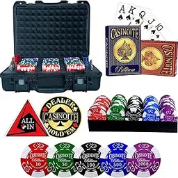casinoite Poker Set 300 (300 Chips Tabletop Game with Denomination Black Case)-picture-19