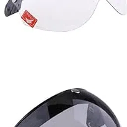 TRENDYNEST Motorcycle s 3/4 Face 3 Snap Flip Up Shield for Lens Clear+Grey | Visors | Helmets & Headwear | Apparel & Merchandise-picture-30