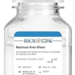 CryoKing Ultra Pure Water, 100ml Molecular Biology Grade, DNase, RNase, Protease, Endotoxins (Pyrogen) Free, PCR/RT-PCR Certified, Nuclease-Free Water-picture-38