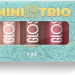 FAE Beauty Mini Peptide Lip Gloss Trio - Festive Edition | With Passionfruit Oil & Argireline to Smoothen, Even, and Soften Lips | Non Sticky | Hydrating | Vegan | Shades - Stunning | Slaying | Popping-picture-13
