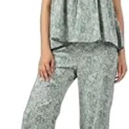 Women's Pure Cotton Green Co-ord Set-image-57