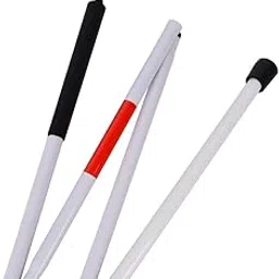 BHS Foldable Walking Cane Aluminum Reflective Folding Blind Cane Folding Walking Stick for Vision Impaired and Blind People | pack of 1-image-26