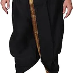 rameshwaram fabrics Men's Readymade Elastic Silk Dhoti, Comfortable Pre-Stitched Dhothi 3032-picture-26