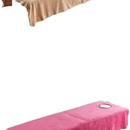 2pcs Crystal Velvet Massage Spa Bed Flat Sheet Cover 80x190cm Camel/Russet-picture-40
