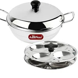 AadiVeer Premium Stainless Steel Idli Maker – 2 Plates, Makes 8 Soft Idlies | Induction & Gas Stove Compatible Idli Steamer | Durable, Easy-Clean Idly Cooker for Healthy South Indian Breakfast-picture-29