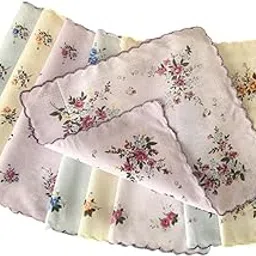 CALANDIS™ 9X Handkerchiefs for Women Cotton Handkerchief for Celebration Party Wedding | Handkerchiefs | Vintage Accessories | Vintage-image-27