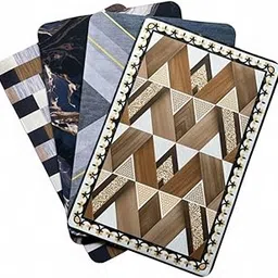 Anti Slip Memory Foam Water Absorbent Rectangular Shape Mat for Bathroom Kitchen Floor Door Entrance Anti Slip Foot Skid Shower mat (Design 12) - 1 Pcs-image-3