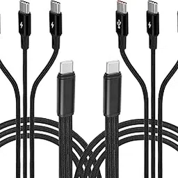 GELRHONR USB C Splitter Cable,USB C Male to 3 Type-C Male Multi Charging Cable,3 in 1 Nylon Braided Charging Cord, 5A Fast Charging,Compatible with Mobile/Android and More (2Pack 1.2M)-picture-63