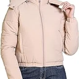brazo Short Regular Fit Puffer Jacket for Gen Z - Fashionable Hooded Design, Long Sleeves, Latest Trendy Look, Warm Winter Wear Western Stylish Jacket-picture-10