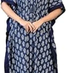 ShrI Ganesh Impex Maxi Kaftan for Women, Pure Cotton Nighty, Loungewear Kaftan | Hand Block Printed Women Nighty | Free Size DESINGER LONG KAFTAN-picture-31