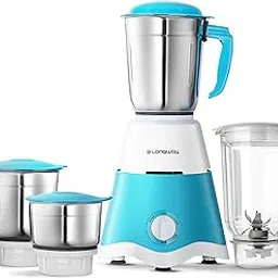 Longway Super Dlx Mixer Grinder Powerful Motor with 1 Year warranty (White & Blue) (4 Jar)-image-36