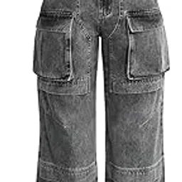 greciilooks Women Cargo | High Rise Baggy Jeans for Stylish Denim Pants-picture-39