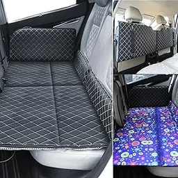 Allextreme S32 Non Inflatable Car Bed Mattress Double-Sided Back Seat Foldable Sleeping Bed for Kids & Adults Travel Trips Camping Picnic Universal Fit - (Purple)-image-5