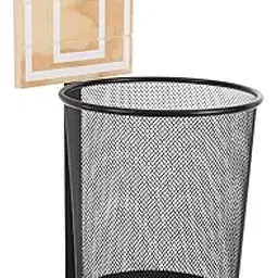 Basketball Trash Can, Hoop Wastebasket, Waste Basket Ball Trashcan, 19ââ‚¬Âx10ââ‚¬Â, Brown, Wood, Wastepaper Bin, Boys Bedroom Rim Trashcans, Kids Room, Mini Backboard with Net, Paper Goal Hoops | Houseables-picture-63