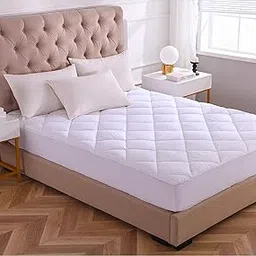 YOUTU Mattress Pad Protector Qui-Stitched Mattress, Double Size Ventilated Soft Cooling Topper, 13 Inches Deep, Ultra Comfortable Durable Mattress Cover-picture-29