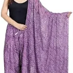 KHEEAA Fashion's Womens Cotton LEHRIYA Purple 02 Printed Patiala Salwar with Matching Dupatta (Free Size)-picture-31