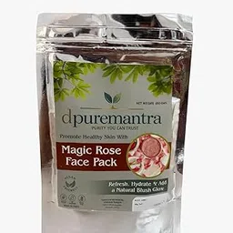 D Pure Mantra Magic Rose Face Pack | 100% Natural Ayurvedic Rose Powder for Glowing, Hydrated & Radiant Skin | Herbal Tan Removal & Skin Brightening Ubtan for Women & Men – 100g-image-2