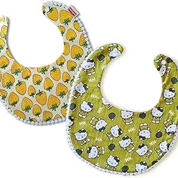 Cotton Baby Bib | Soft & Washable Feeding Bib for Infants | New Cute Print | Reusable Absorbent Bib for 0-2 Years-image-45