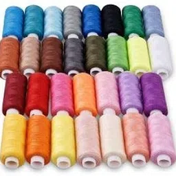 Pen Multicolour Meter Sewing Thread 20 Pcs Basic Color Strong Cotton Polyester Sewing Threads Fast Premium Shade Spools for Machine and Hand Stitching, Tailoring, |Multicolor| |Set of 20Pcs|-picture-12