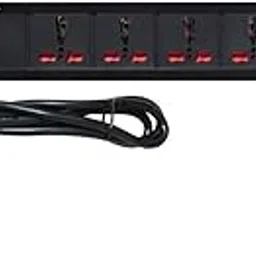 MX 5 Universal Socket Surge Protector 16 Amp With Child Safety Shutter And Switch, 2 Port USB Charger (2.1A) With LED Indicator With Power Cord -1.5 Mtr, Multicolor-image-16