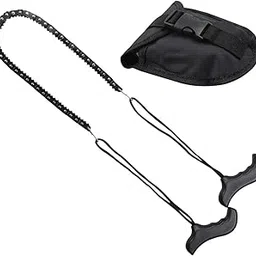MERISHOPP Rope Chain Saw Manual Portable Steel Camping Saw for Hiking Survival Black| Sports Equipment | Outdoor Sports Gear | Exercise Gear-picture-32