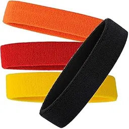 R-LON Workout Headband for Women & Men - Moisture Wicking & Non-Slip Exercise Hairband or Sports Sweatband -Ideal for All Sports Like Tennis, TT, Badminton, Running and Yoga (4 PC) a59-image-48