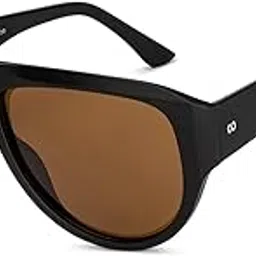 vincent chase eyewear Polarized and 100% UV Protected | Branded and Stylish Sunglasses | Black - Brown Full Rim Pilot | Stardust | For Men & Women | Large | VCS000329-picture-55