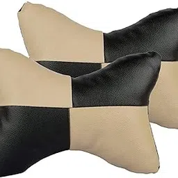 FABARO Car Suare Beige/Black Seat Neck Rest Cushion Pillow Set of 2 Pcs for Maruti Suzuki Alto K10 Type-1(2010-2014)-picture-14