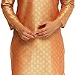 sojanya (Since 1958 Men's Jacquard Silk Contrast Red Thread Woven Design Kurta With Pyjama-picture-51