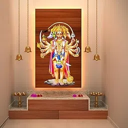 Wallbook Panchmukhi Hanuman Wall Sticker | Wall Stickers for Home, Kitchen, Office, Bedroom & Living Room (70 x 47 cms)-picture-30