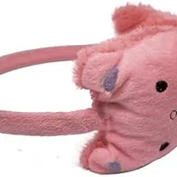 Velvet hub Plush Animal Earmuffs, Light Blue Faux Fur, One Size Fits Most, Adjustable Headband, Kawaii Design, 16 cm Height, Unisex, Ages 3+-picture-27