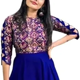 jobanpagi Women?s Georgette Jacquard Floor-Length Gown ? Elegant Outfit-picture-36