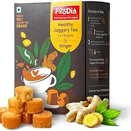 Foodia Classic Jaggery Ginger Tea Readymix | Just add Milk & Water | 3 in 1 Instant chai with Jaggery, Assam Tea & Ginger | 400g Box | Adrak Chai-picture-19