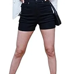 sassafras Black Denim Shorts-picture-27