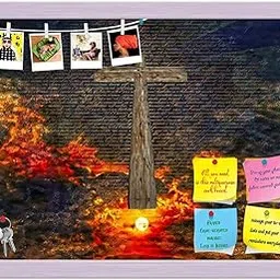 ArtzFolio Cross in Sky D1 Printed Bulletin Board Notice Pin Board Soft Board | White Frame 15.2 X 12Inch-picture-19