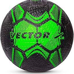 Vector X Street Soccer Rubber Moulded Indoor/Outdoor Water-Resistant Football with Butyl Bladder, Black-Green, Size 5, Suitable for Match and Training for Adults 15+ Years-picture-6