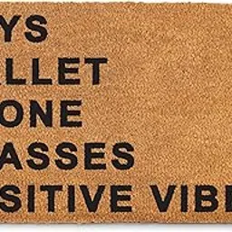 Keys Wallet Phone Glasses Postitive Vibes Door Mat 30x17 Inch, Keys Phone Wallet Door Mat, Wallet Glasses Keys And Phone Doormat Reminder Door Mat Keys Phone Glasses Keys Wallet Phone Glasses Door Mat image 1