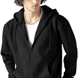 drobe Cotton Winter Jacket Solid Full Sleeves Zip Up with Pocket Stylish Hooded Neck Zipper for Unisex-picture-15