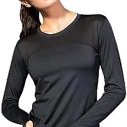 flingr Women's Round Neck Full Sleeves T-Shirt for Gym, Sports, Yoga, Workout | Color-Black (XL)-picture-18