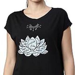 enamor Athleisure Relaxed Fit Short Sleeve Boat Neck Antimicrobial Finish Breathable Stretch Cotton Activewear Sports Tshirt for Women-E131-picture-21