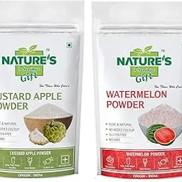NATURE'S GIFT - FOR THOSE WHO CARE'S Custard Apple & Watermelon Fruit Powder - 1 KG Each (Super Saver Combo Pack)-image-49